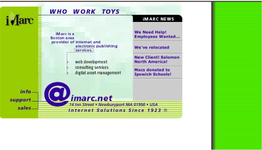 Imarc's Website 1999