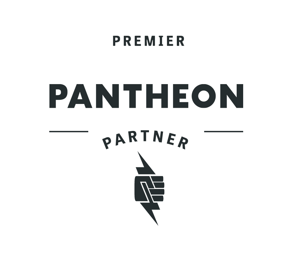 Pantheon Partner Badge premier grayscale