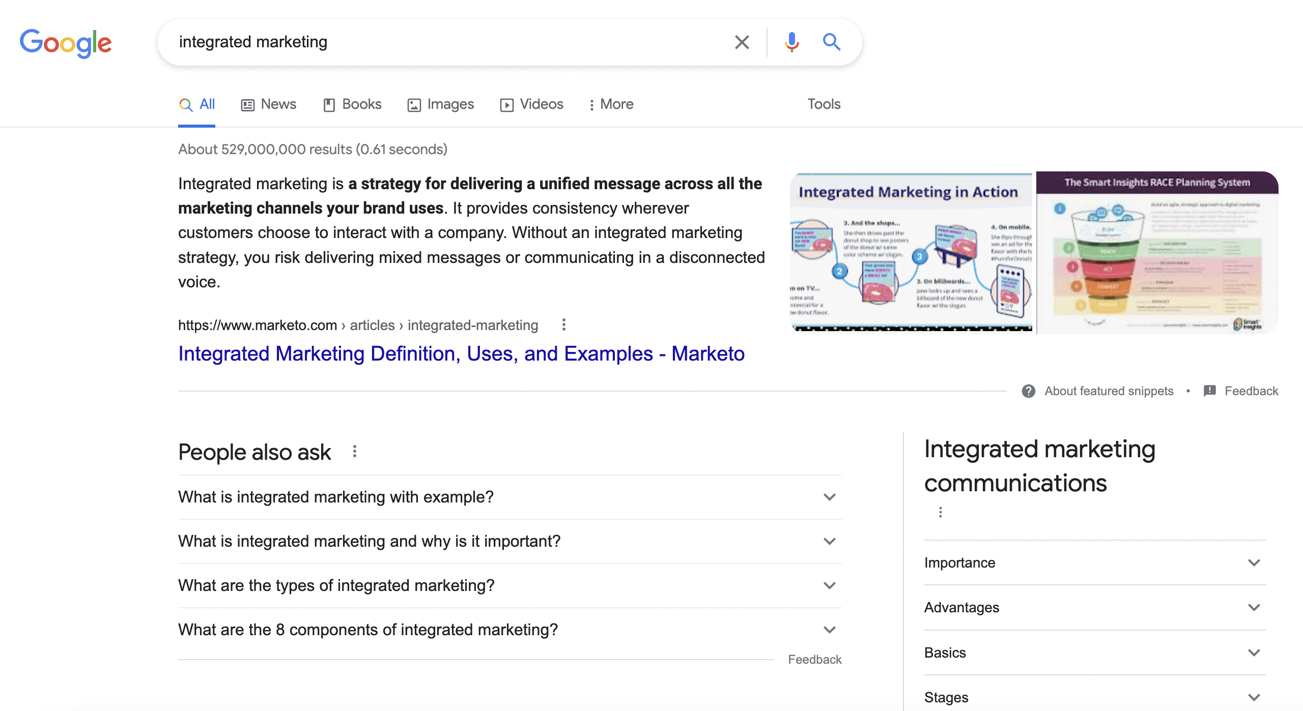 example of organic search